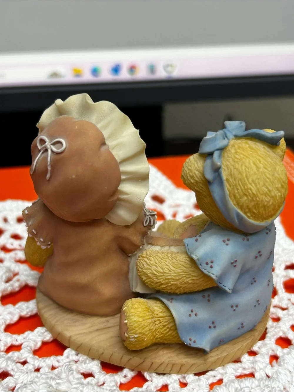 Cherished Teddies Justine and Janice Sisters Figurine - 2-1/2” tall